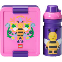 Room Copenhagen Set di lunch box LEGO Bee, Scatola per il pranzo viola/Rosa