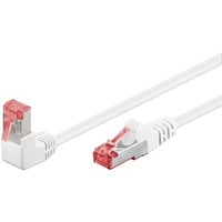 goobay Cavo patch Cat.6 S/FTP (PiMF), 1x 90° angolato bianco