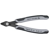 KNIPEX 78 61 125 ESD pinza Pinze per taglio laterale, Pinze per elettronica Pinze per taglio laterale, 9 mm, 1,6 mm, Acciaio inossidabile, Acciaio, Plastica, Nero/Grigio