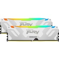 Kingston FURY FURY 32GB 6400MT/s DDR5 CL32 DIMM (Kit da 2) Renegade RGB Bianco XMP, Memoria bianco, 32 GB, 2 x 16 GB, DDR5, 288-pin DIMM