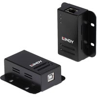 Lindy Extender USB 2.0 Cat.6, Estensione USB Nero
