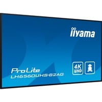 iiyama LH6560UHS-B2AG visualizzatore di messaggi Pannello A digitale 163,8 cm (64.5") LED Wi-Fi 500 cd/m² 4K Ultra HD Nero Processore integrato Android 11 24/7, Public Display Nero (opaco), Pannello A digitale, 163,8 cm (64.5"), LED, 3840 x 2160 Pixel, Wi-Fi, 24/7