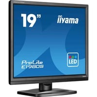 iiyama ProLite E1980S-B1 Monitor PC 48,3 cm (19") 1280 x 1024 Pixel VGA LED Nero, Monitor LED Nero (opaco), 48,3 cm (19"), 1280 x 1024 Pixel, VGA, LED, 3 ms, Nero