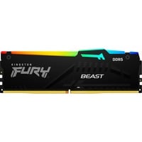 Kingston FURY FURY Beast 32GB 6400MT/s DDR5 CL32 DIMM RGB EXPO, Memoria Nero, 32 GB, 1 x 32 GB, DDR5, 288-pin DIMM, Nero
