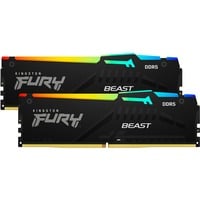 Kingston FURY FURY Beast 16 GB 6000 MT/s DDR5 CL36 DIMM (Kit da 2 moduli) RGB EXPO, Memoria Nero, 16 GB, 2 x 8 GB, DDR5, 288-pin DIMM
