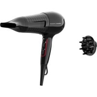 Rowenta Powerline CV591L asciuga capelli 2300 W Nero, Asciugacapelli Nero/Rosso, dC, Nero, Gancio per appendere, 1,8 m, Pulsanti, Cina