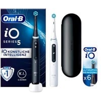 Braun Oral-B iO Series 5 Duo, Spazzolino da denti elettrico Nero/Bianco