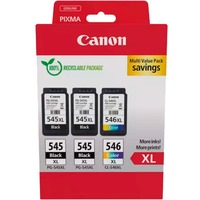 Canon 8286B013 cartuccia d'inchiostro 3 pz Originale Resa elevata (XL) Nero, Ciano, Magenta, Giallo Resa elevata (XL), Nero, Ciano, Magenta, Giallo, 15 ml, 13 ml, 3 pz, Confezione multipla