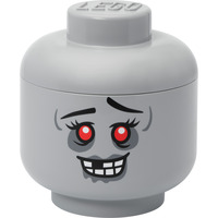 Room Copenhagen Testa contenitore LEGO "Zombie", grande, Scatola di immagazzinaggio grigio