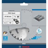 Bosch 2 608 837 746 lama circolare 13,6 cm 1 pz, Lama per sega Metallo, 13,6 cm, 2 cm, 1,2 mm, 5400 Giri/min, 1,6 mm