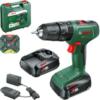 Bosch Trapano avvitatore a percussione a batteria EasyImpact 18V-40+ set di accessori verde/Nero