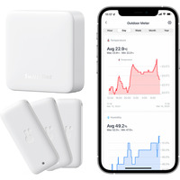 SwitchBot Pacchetto intelligente – confezione da 3 termo-igrometri e Hub Mini, set bianco
