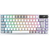 ASUS ROG Azoth White tastiera Gaming USB + RF Wireless + Bluetooth QWERTZ Tedesco Bianco, Tastiera da gioco bianco, Con cavo e senza cavo, USB + RF Wireless + Bluetooth, Interruttore a chiave meccanica, QWERTZ, LED RGB, Bianco