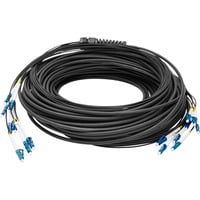 Digitus Cavo in fibra ottica Universal Breakout, duplex, connettore LC/UPC, monomodale OS2 Nero