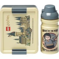 Room Copenhagen Set lunch box LEGO Harry Potter Hogwarts, Scatola per il pranzo beige/grigio