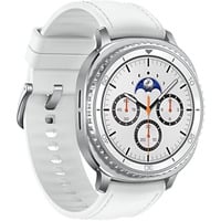 Samsung Galaxy Watch 8 Classic 3,3 cm (1.3") AMOLED 46 mm Digitale 438 x 438 Pixel Touch screen 4G Argento Wi-Fi GPS (satellitare), Smartwatch bianco, 3,3 cm (1.3"), AMOLED, Touch screen, 64 GB, GPS (satellitare), 63,5 g