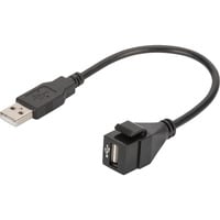 Digitus Modulo Keystone USB 2.0 USB-A maschio > USB-A femmina, Modulo di Keystone Nero