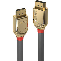 Lindy Cavo DisplayPort 1.4, Gold Line grigio