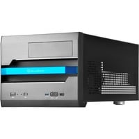 SilverStone Sugo SG12 vane portacomputer Scrivania Nero, Chassis Tower Nero, Scrivania, PC, Alluminio, Acciaio, Micro-ATX, Mini-DTX, Mini-ITX, Nero, 8,2 cm