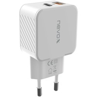 Nevox HC-2009 Bianco Interno, Caricabatterie bianco, Interno, AC, Bianco