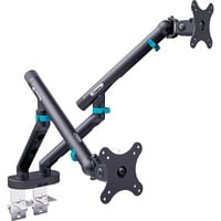 Digitus Supporto per monitor design doppio, 2x 35", 2x 10 kg, Base per monitor Nero