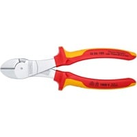 KNIPEX 74 06 180 pinza Pinze da taglio diagonale, Pinze di taglio rosso/Giallo, Pinze da taglio diagonale, Acciaio al cromo vanadio, Plastica, Rosso/Arancione, 18 cm, 280 g