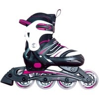 Muuwmi Pattini in linea regolabili per bambini Mis. 33-36 fucsia/Nero