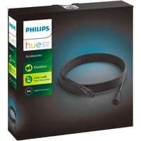Philips Cavo estensione 5m per esterni, Cavo di prolunga Nero, Philips Hue White and Color ambiance Cavo estensione 5m per esterni, Cavo di prolunga, Nero, Sintetico, Giardino, Giardino di casa, Giardino, Cortile, IP67, III