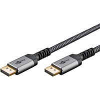 goobay Plus Cavo DisplayPort 2.0/2.1, 8K @ 144Hz, 54 Gbit/s grigio