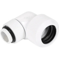 Alphacool Raccordo a vite Eiszapfen 16mm HardTube girevole 90° G1/4 - Bianco, Connessione bianco