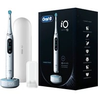 Braun iO Series 10 Adulto Spazzolino rotante-oscillante Bianco, Spazzolino da denti elettrico bianco, Adulto, Spazzolino rotante-oscillante, Cura quotidiana, Pulito profondo, Cura gum, Sensibile, Sbiancante, Bianco, 2 min, Bianco