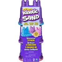Spin Master KINETIC SAND, Confezione da 3 Mini Castelli, 340 g di Sabbia Modellabile in 3 Colori Brillanti, 3+ anni., Gioco di sabbia Kinetic Sand , Confezione da 3 Mini Castelli, 340 g di Sabbia Modellabile in 3 Colori Brillanti, 3+ anni., Sabbia cinetica per bambini, 4 anno/i, Non tossico, Plastica, Blu, Rosa, Viola