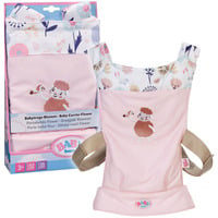 ZAPF Creation BABY born Baby Carrier Flower, Accessori della bambola BABY born Baby Carrier Flower, Zaino portabambola, 3 anno/i