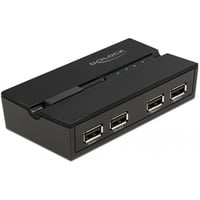 DeLOCK 11494 dati del computer switcher, Commutatore USB 0,48 Gbit/s, Nero, Plastica, 106 mm, 56 mm, 25 mm