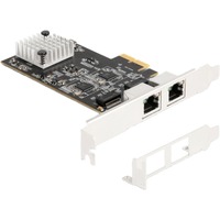 DeLOCK Scheda PCI Express x2 a 2 x RJ45, Scheda di rete 
