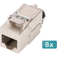Digitus Modulo Keystone Cat. 8.1, schermato, 8 pezzi, Modulo di Keystone argento