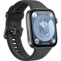 Huawei WATCH Fit 3, Display AMOLED da 1.82", Design ultra sottile, Monitoraggio completo del fitness, Monitoraggio salute 24h, Compatibilità con iOS e Android, Durata della batteria fino a 10 giorni, Chiamate Bluetooth, Black Fluoroelastomero, Smartwatch Nero