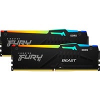 Kingston FURY FURY Beast 16 GB 5200 MT/s DDR5 CL40 DIMM (Kit da 2 moduli) RGB, Memoria Nero, 16 GB, 2 x 8 GB, DDR5, 288-pin DIMM