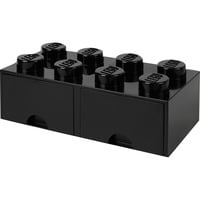 Room Copenhagen Brick Drawer (8 Knobs)Black Scatola porta giocattoli Libera installazione Nero, Scatola di immagazzinaggio Nero, Scatola porta giocattoli, Nero, Libera installazione, Monocromatico, Rettangolare, Polipropilene (PP)