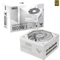 ASUS TUF Gaming 1000W Gold White Edition alimentatore per computer 20+4 pin ATX ATX Bianco, Alimentatore PC bianco, 1000 W, 100 - 240 V, Attivo, 130 W, 1000 W, 130 W