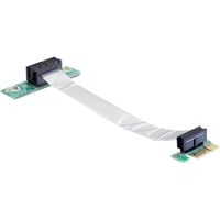 DeLOCK 41839 slot di espansione, Scheda di montaggio PCIe x1 Male, 0,13 m, Nero