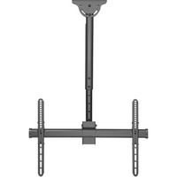 Digitus Supporto universale da soffitto per TV con regolazione telescopica dell'altezza Nero