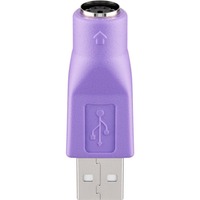 goobay USBA-M/PS2-F adattatore per inversione del genere dei cavi Viola viola, USB A, PS2, Viola