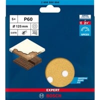 Bosch 2 608 900 804 fornitura per utensili rotanti per molatura/levigatura Legno Carta abrasiva, Foglio abrasivo Carta abrasiva, Legno, Bosch, Marrone, Rotondo, 12,5 cm