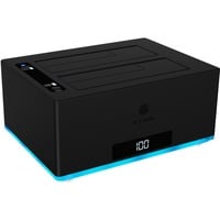 ICY BOX IB-127CL-U3 USB 3.2 Gen 1 (3.1 Gen 1) Type-B Nero, Docking station HDD, SATA, Seriale ATA II, Serial ATA III, 2.5,3.5", 18 TB, USB 3.2 Gen 1 (3.1 Gen 1) Type-B, Nero
