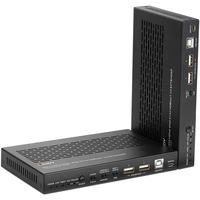 Lindy Extender KVM Cat.6A 100m HDBaseT 3.0, Switch KVM Nero