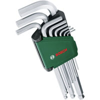 Bosch Set di chiavi a brugola, 9 pezzi, Cacciavite verde/Nero