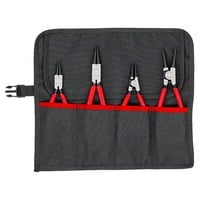 KNIPEX Set di pinze per anelli di sicurezza Ø 12 - 60 mm, 4 pezzi, Set pinze rosso