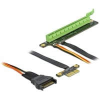 DeLOCK 85762 scheda di interfaccia e adattatore Interno PCIe, Scheda di montaggio PCIe, PCIe, Nero, Verde, 0,3 m, 1 pz