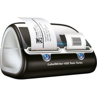 Dymo LabelWriter 450 Twin Turbo Stampante di etichette termica diretta | Stampa veloce di 71 etichette al minuto di etichette, codici a barre e altro | Connessione al computer | Per casa e ufficio, Stampante per etichette Nero/Argento, codici a barre e altro | Connessione al computer | Per casa e ufficio, Termica diretta, 600 x 300 DPI, Nero, Argento